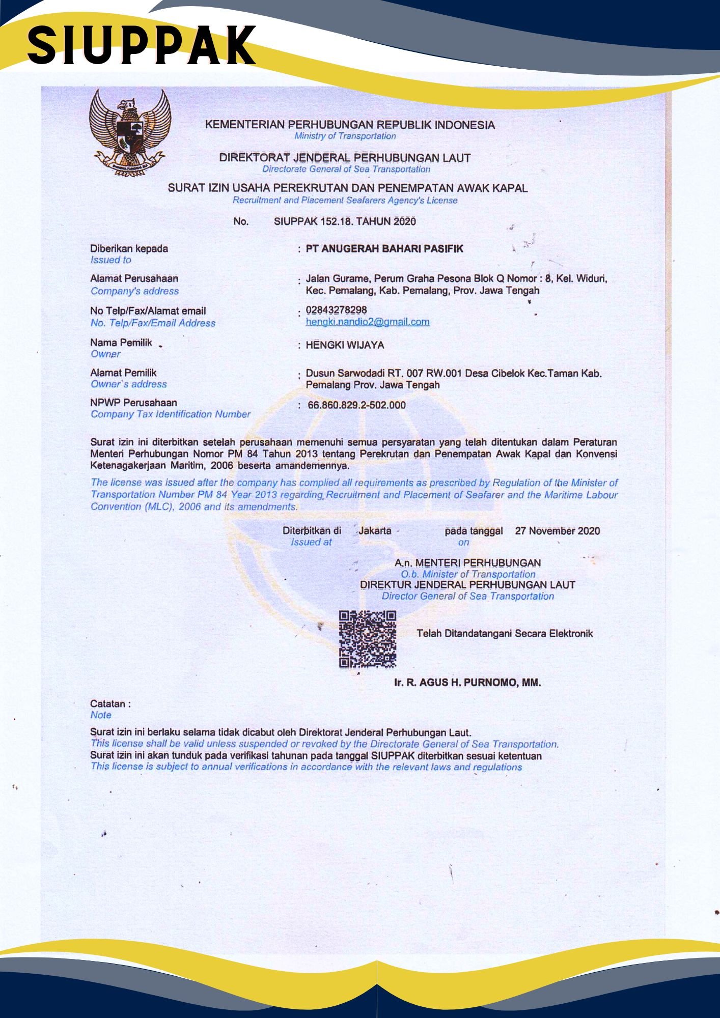 Sertifikasi & penghargaan